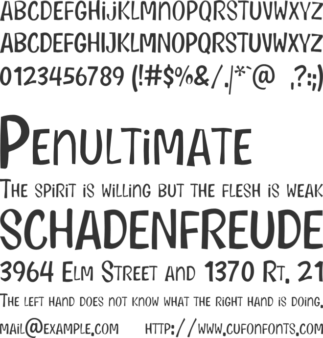 CARTOON ACADEMY font preview