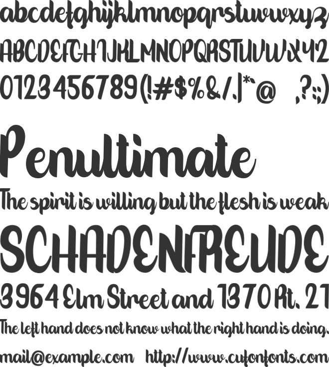 Aqillabetta font preview