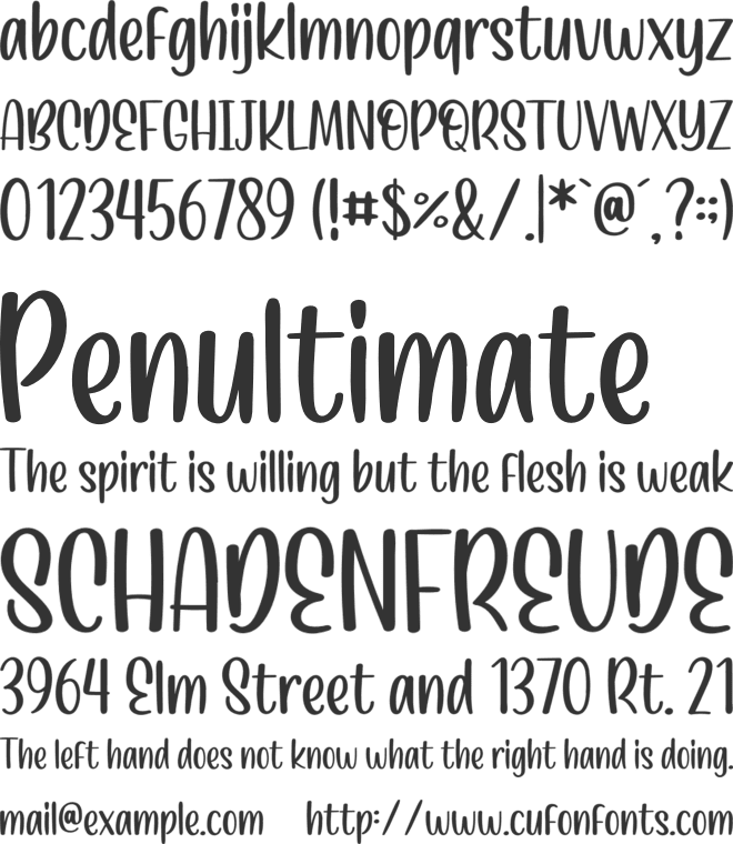 Vaneisya font preview