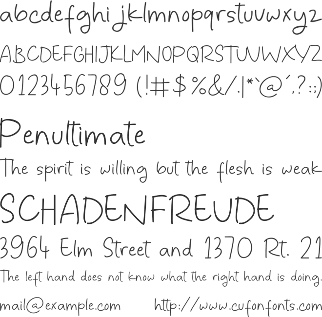 Daily Life font preview