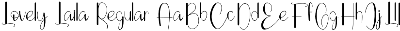 Lovely Laila Regular font