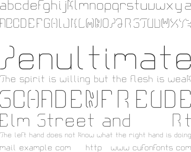 CR21 Modern font preview