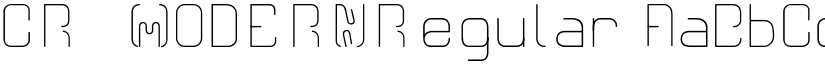 CR21MODERNRegular font