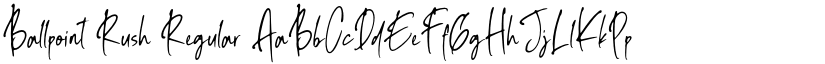 Ballpoint Rush Regular font