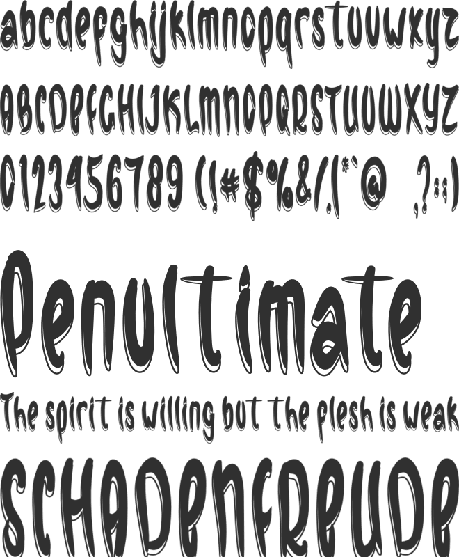 Kimmonoro Horror font preview