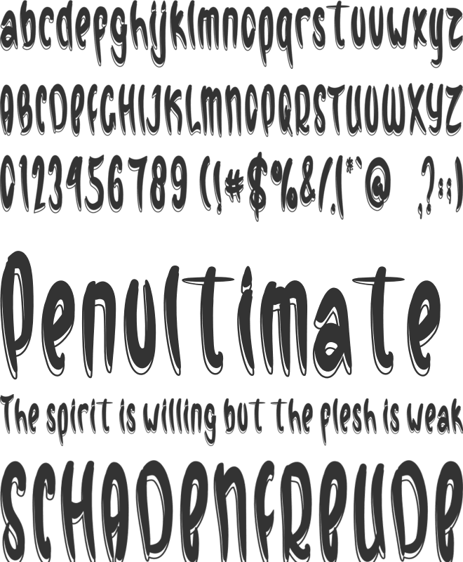 Kimmonoro Horror font preview