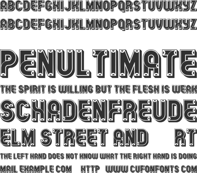 Horna font preview