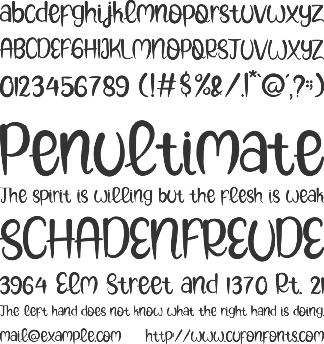Lemon Rolls font preview