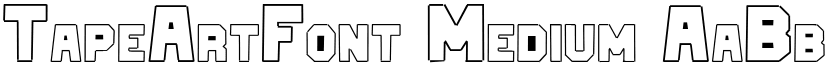 TapeArtFont Medium font