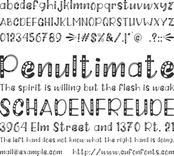 UNICORN STYLE font preview