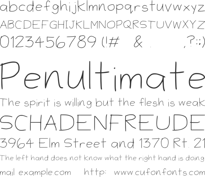 Ibis Handwriting font preview