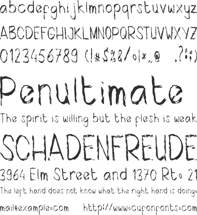 Handwritten Origi font preview
