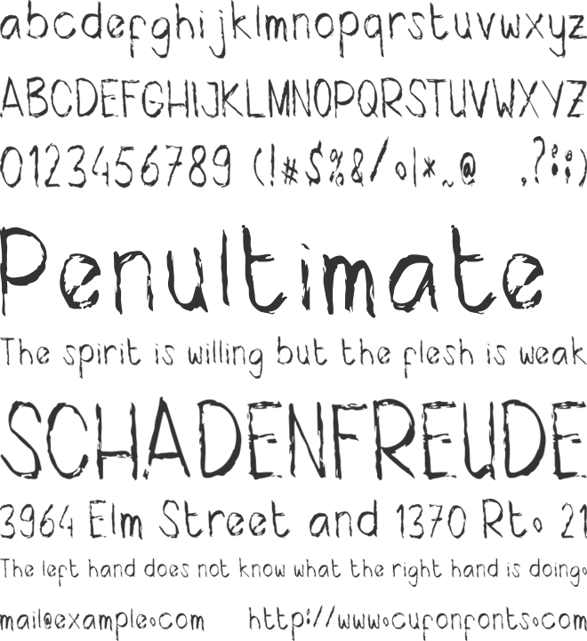 Handwritten Origi font preview