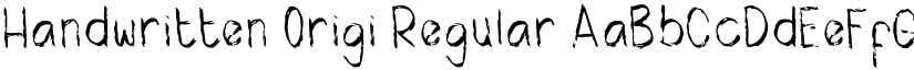 Handwritten Origi Regular font