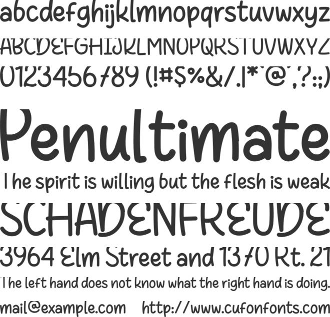 Cutie Dashley font preview