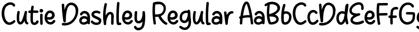 Cutie Dashley Regular font