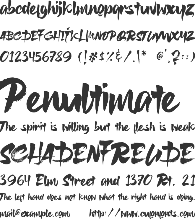 Asmokumis font preview