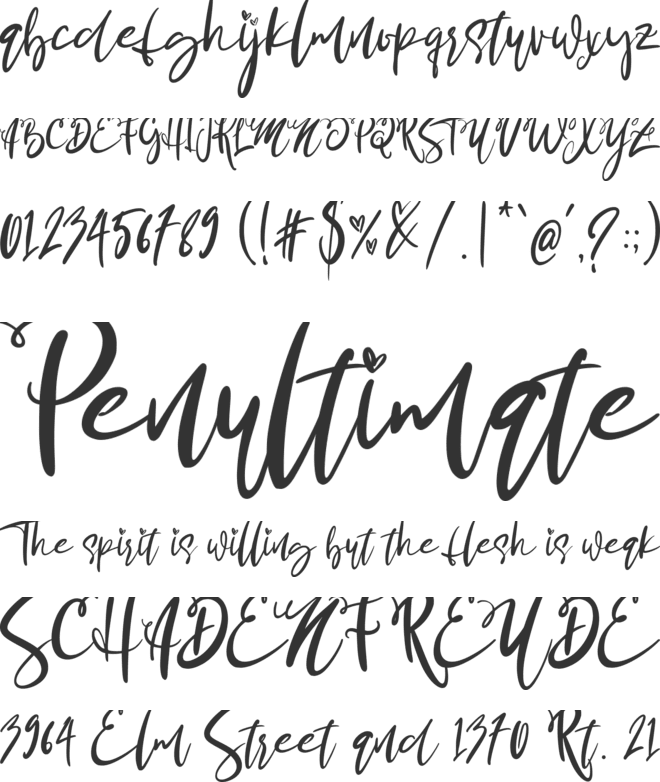 Sister & Brother font preview