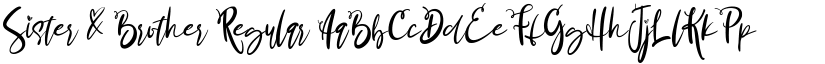 Sister & Brother Regular font