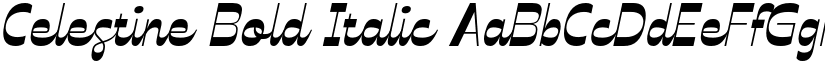 Celestine Bold Italic font
