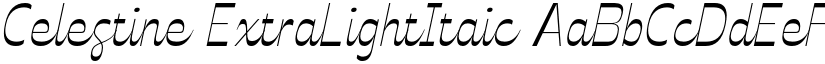 Celestine ExtraLightItaic font