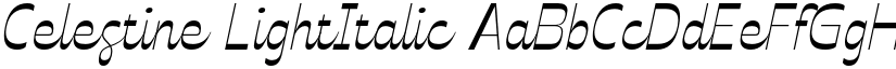 Celestine LightItalic font