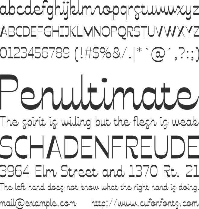 Celestine font preview