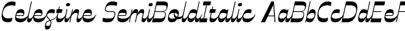 Celestine SemiBoldItalic font