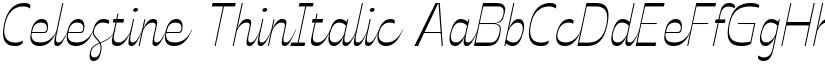 Celestine ThinItalic font