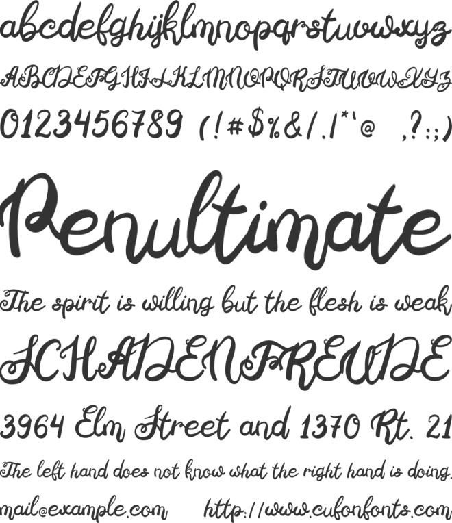 Molcay - PERSONAL font preview