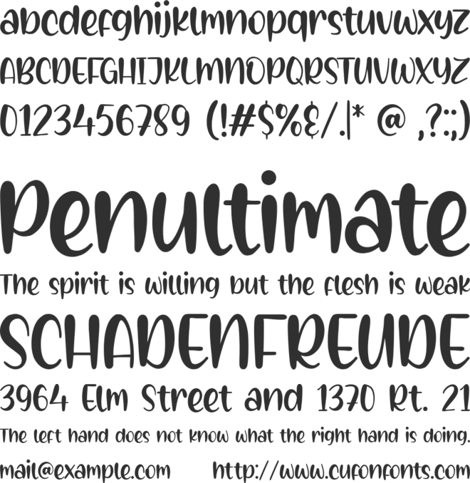 Creamy Sunset font preview