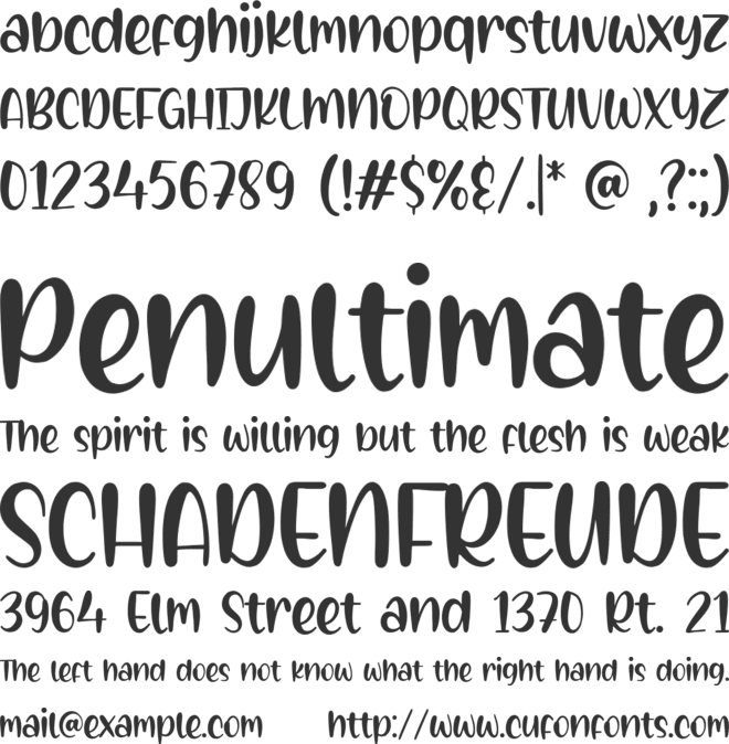 Creamy Sunset font preview