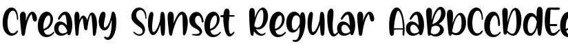Creamy Sunset Regular font