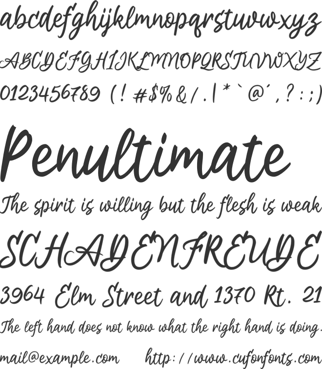 Aremoin font preview