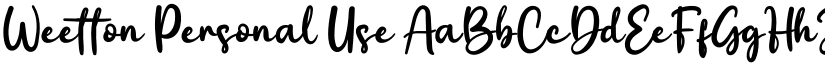Weetton Personal Use font