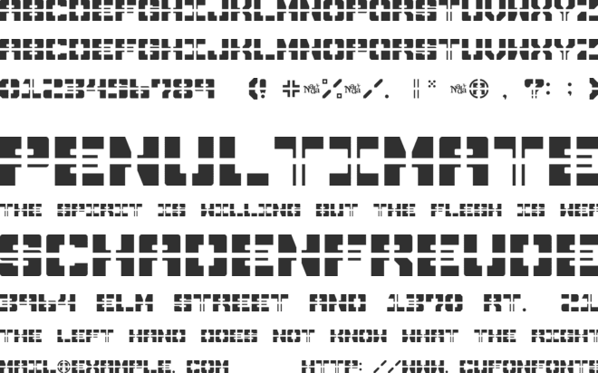 Drawn and Quartered font preview