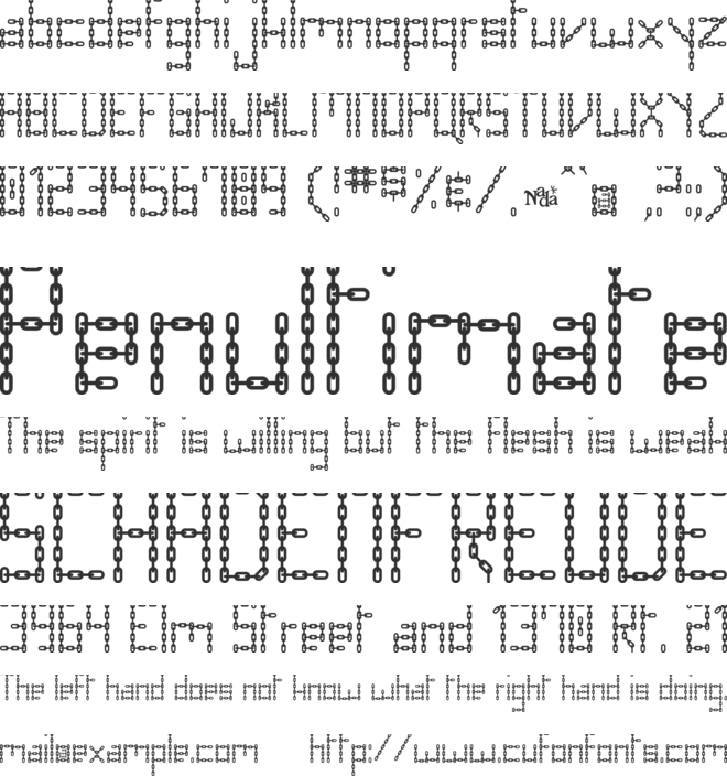 Chain Letter font preview