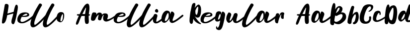 Hello Amellia Regular font