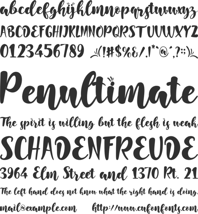 Good Things font preview