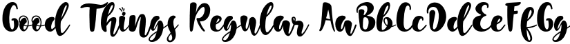 Good Things Regular font