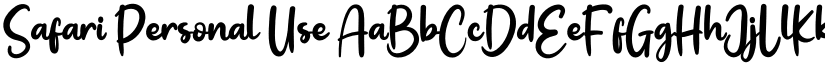 Safari Personal Use font