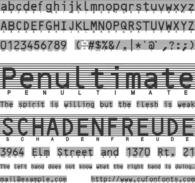 High Security font preview