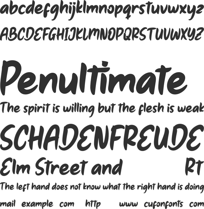 Qiyutie font preview