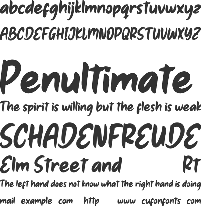 Qiyutie font preview