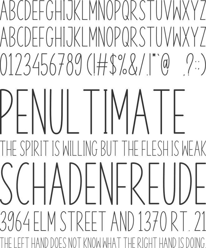 Kitchen Home font preview