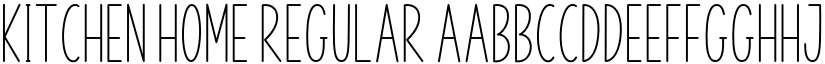 Kitchen Home Regular font