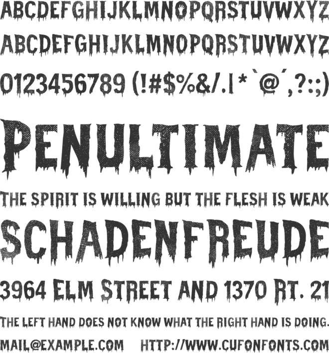 Halloweek font preview