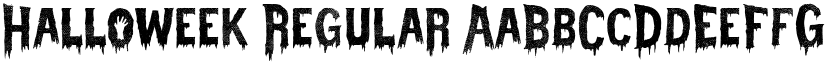 Halloweek Regular font