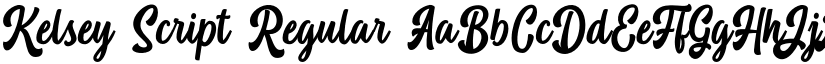 Kelsey Script Regular font