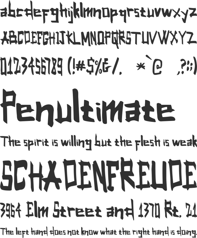 Halloween font preview